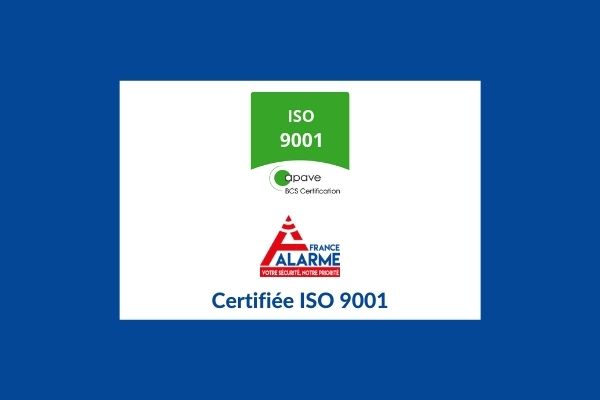 ISO 9001 2015 France Alarme