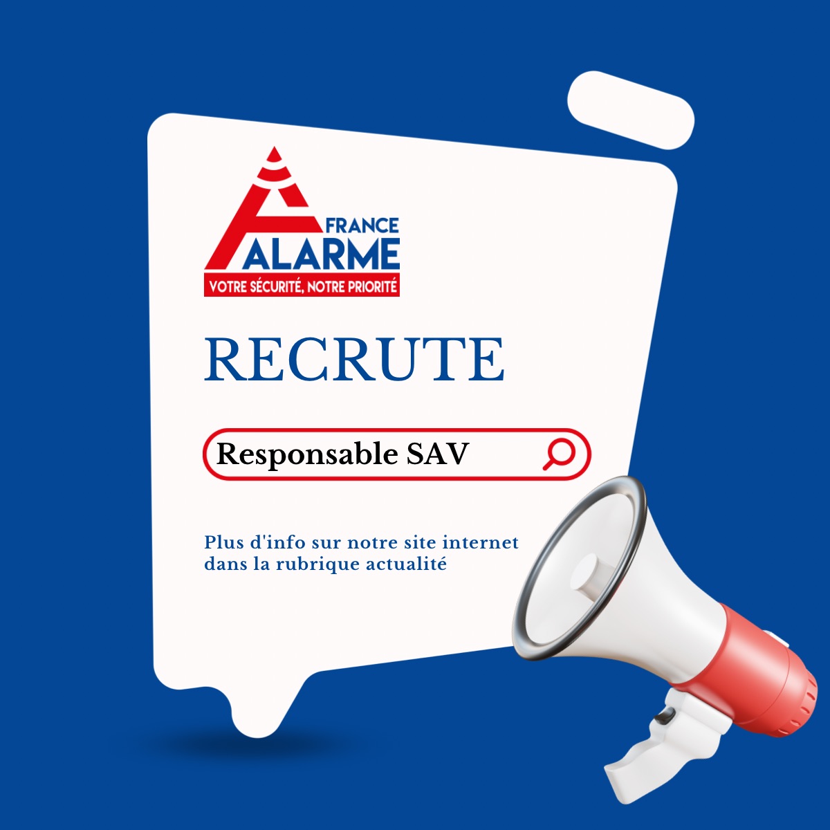 campagne de pub pour le recrutement France Alarme